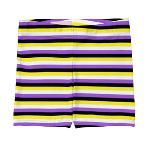 Non-Binary Flag Biker Shorts