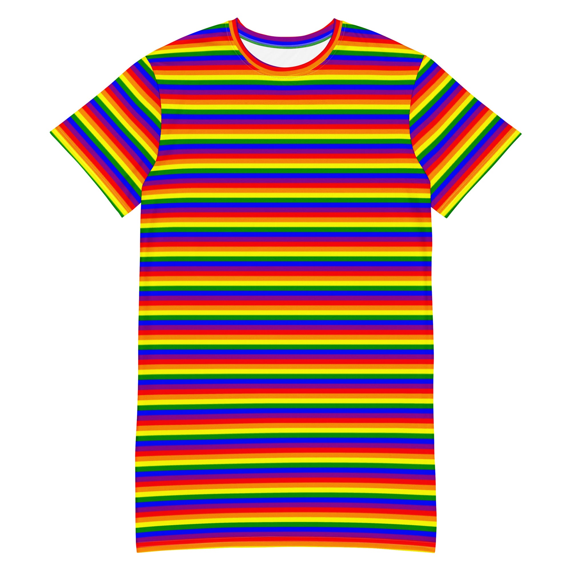 Rainbow Flag T-Shirt Dress