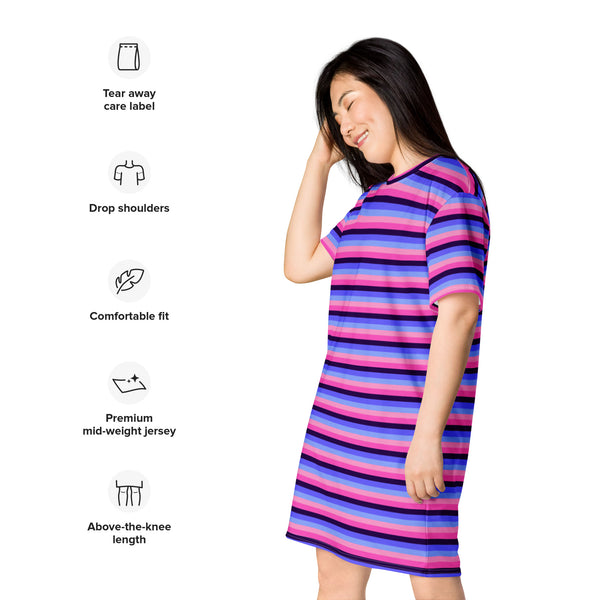 Omnisexual Flag T-Shirt Dress