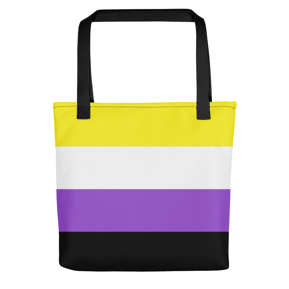 Non-Binary Flag Tote Bag