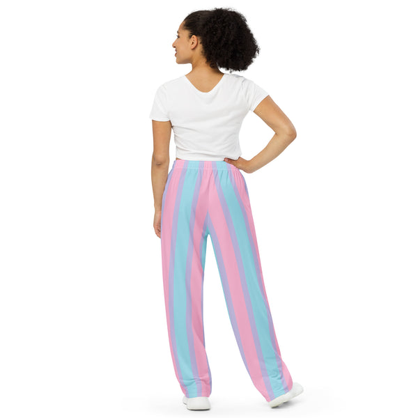 Pastel Bisexual Wide-Leg Pants