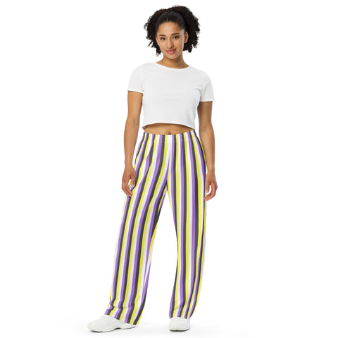 Non-Binary Flag Wide-Leg Pants