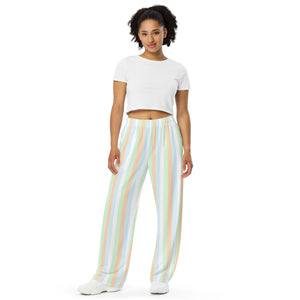 Unlabeled Pride Flag Wide-Leg Pants