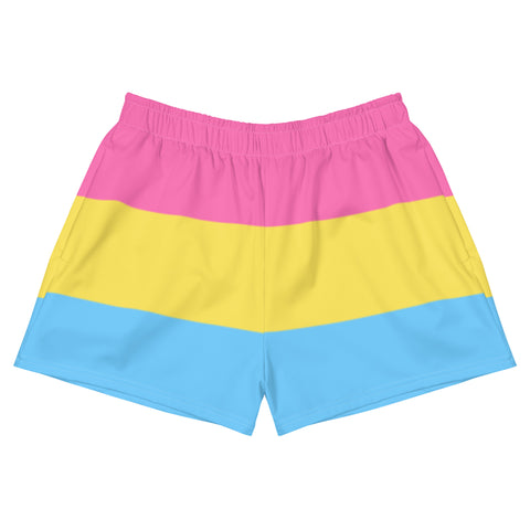 Pansexual / Panromantic Flag Athletic Shorts