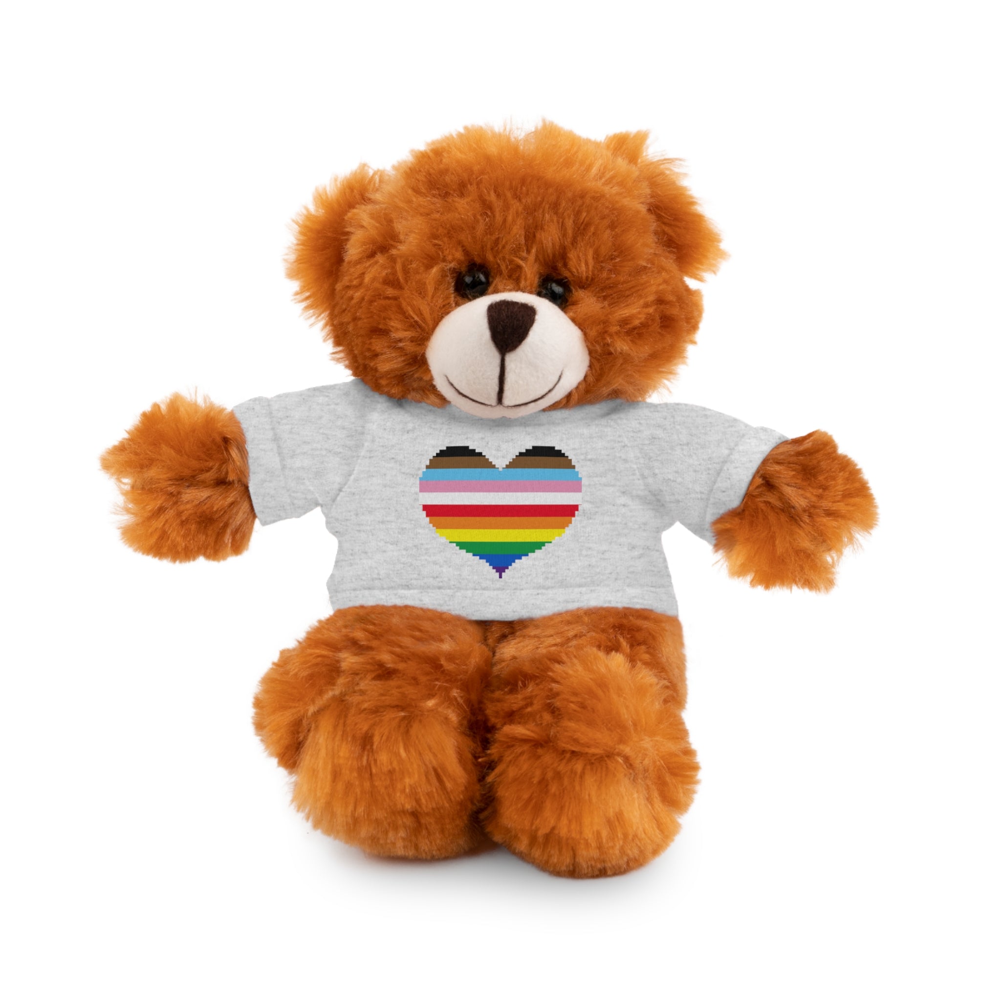 Inclusive Rainbow Pride Heart Stuffed Animals