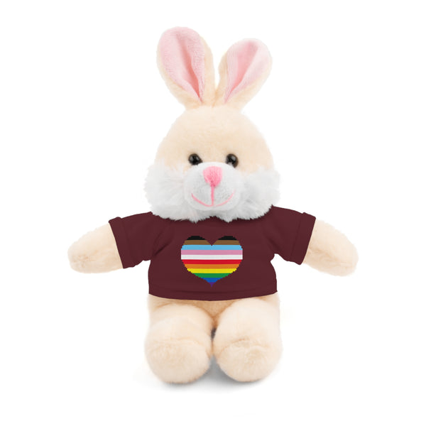 Inclusive Rainbow Pride Heart Stuffed Animals