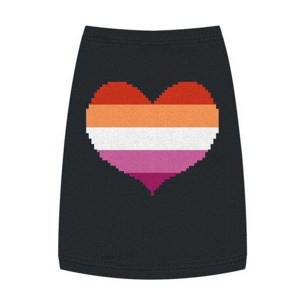 Lesbian Pixel Heart Pet Tank Top