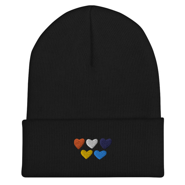 AroAce Pride Hearts Beanie