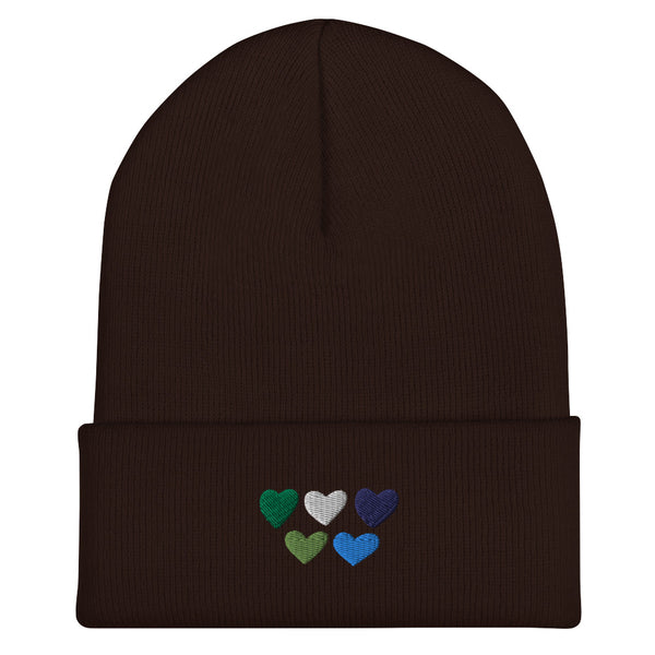 Gay / MLM Pride Hearts Beanie