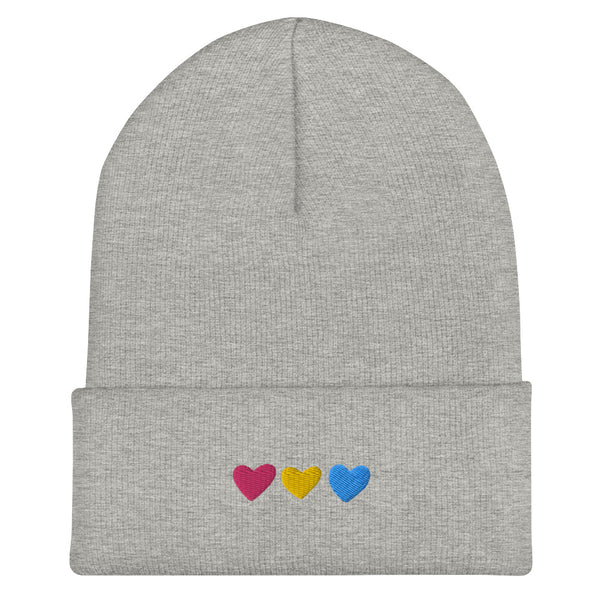 Pansexual Pride Hearts Beanie