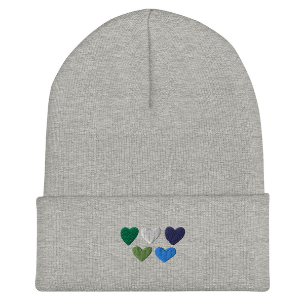 Gay / MLM Pride Hearts Beanie