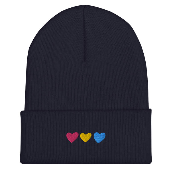 Pansexual Pride Hearts Beanie