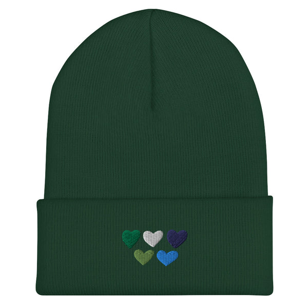 Gay / MLM Pride Hearts Beanie