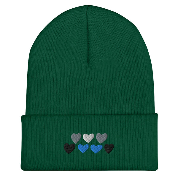 Demiboy Pride Hearts Beanie