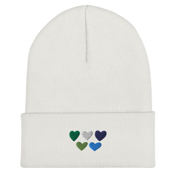 Gay / MLM Pride Hearts Beanie