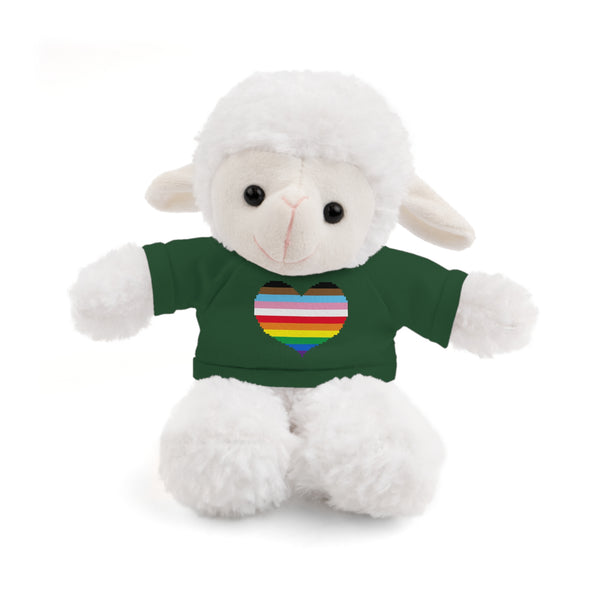 Inclusive Rainbow Pride Heart Stuffed Animals