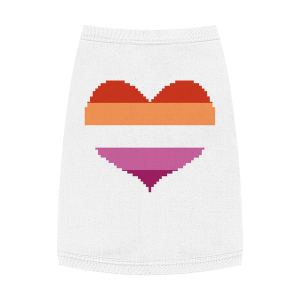 Lesbian Pixel Heart Pet Tank Top