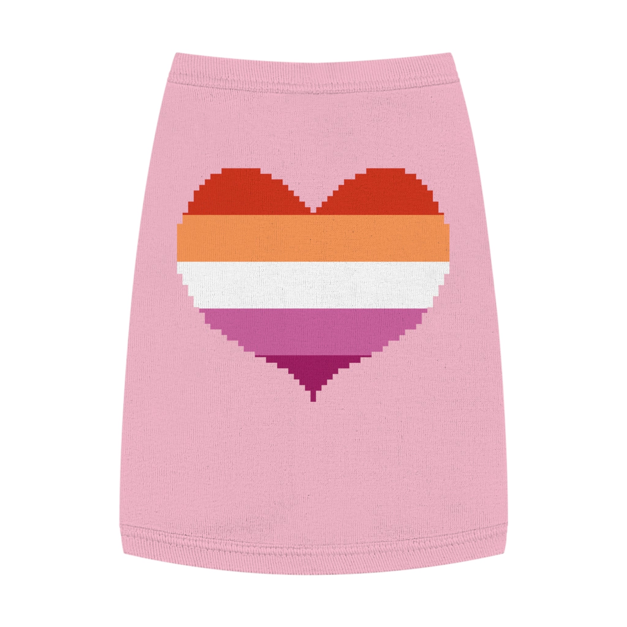 Lesbian Pixel Heart Pet Tank Top