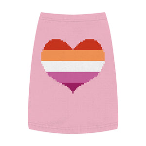 Lesbian Pixel Heart Pet Tank Top