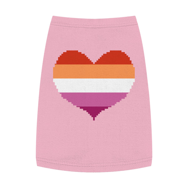 Lesbian Pixel Heart Pet Tank Top