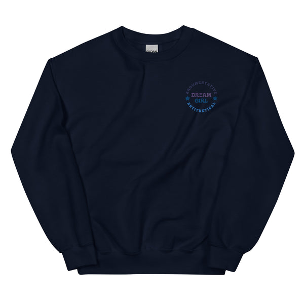 Dream Girl Midnights Blue Embroidered Sweatshirt