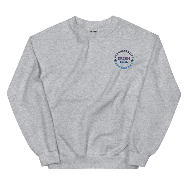 Dream Girl Midnights Blue Embroidered Sweatshirt