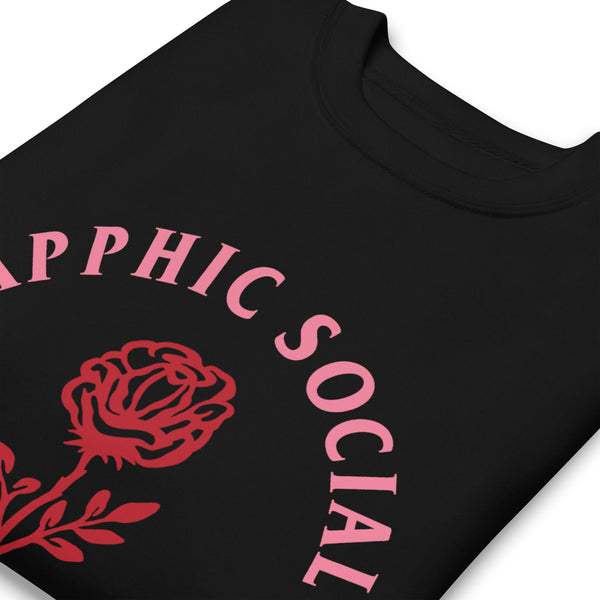 The Sapphic Social Rose Circle Crewneck