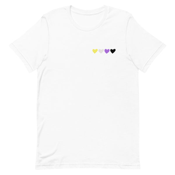 Nonbinary Pride Hearts T-Shirt