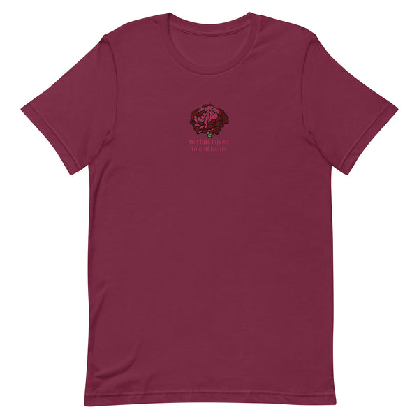 Maroon Embroidered T-Shirt